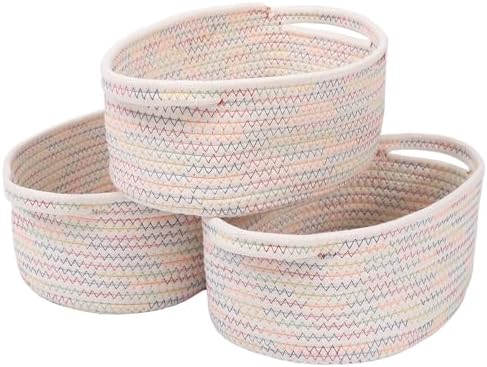 JMvicyroam Small Woven Basket, Empty Gift Basket, Colorful/3 Pack by JMvicyroam
