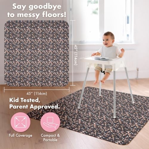 BapronBaby Ditsy Floral Waterproof Splash Mat Catch All Floor Cover - Image 4