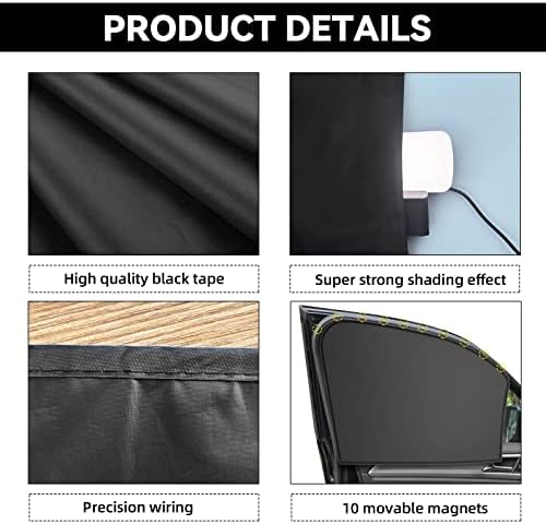 QUICTO Car Window Sun Shades, Universal Interior Accessories - Image 3