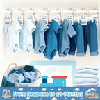 Baby Closet Dividers 8PCS, Retro Train Themed Wooden Double-Sided Clothes Size - Image 4