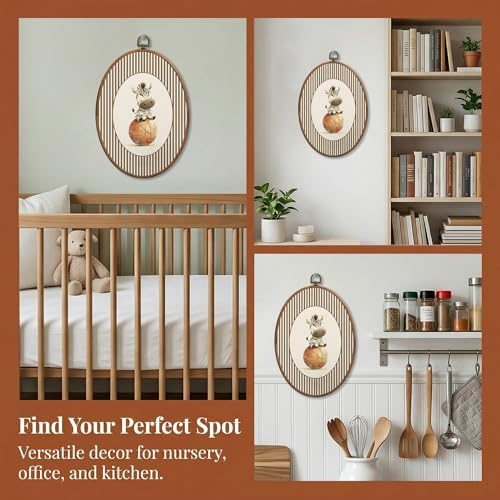 SONMYSULIL Vintage Zebra Basketball Nursery Wall Art Decor, Sports Oval Wall - Image 5