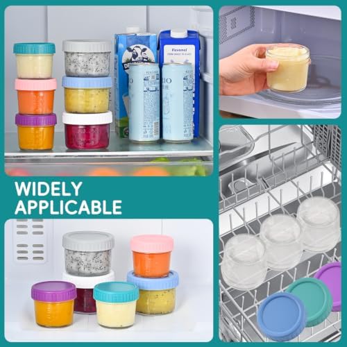 Dehov 6-Set 4&8 OZ Glass Baby Food Storage Containers, Baby Food Jars - Image 6