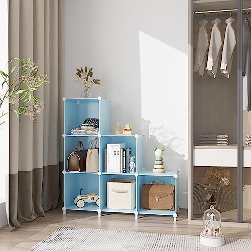 AWTATOS Cube Storage Organizer, Closet Organizers, 6 Cube Shelf - Image 2