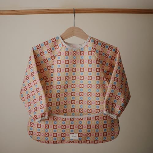 mushie Long Sleeve Baby Bib | Water Resistant Adjustable Fit - Image 2