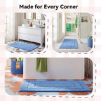 GRANNY SAYS Blue Bathroom Runner Rug 24" x 48", Soft Microfiber Bath Mat - Image 6