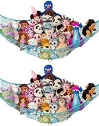 Large Stuffed Animal Storage Hammock 2 Pack | Holds 12 lbs | Corner Stuffed by LillysLove