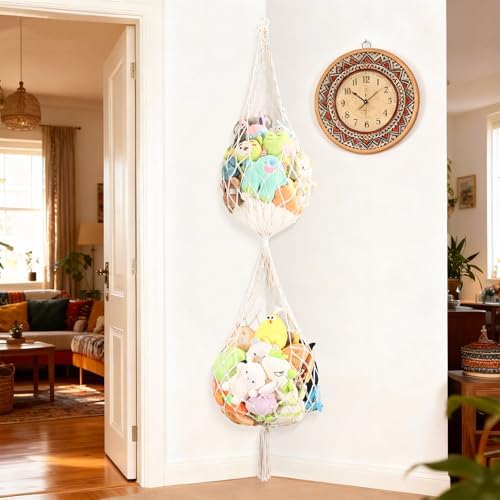 Large Stuffed Animal Net Corner Stuffed Animal Storage Hammock by Unknown