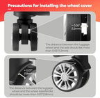 8Pcs Upgrade Luggage Wheel Covers, Travel Accessories - Image 6