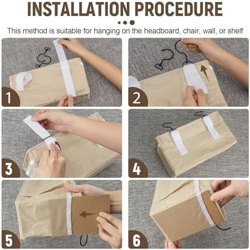 Bedside Caddy, bedside organizer, Hanging Organizers - Image 3