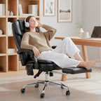 Massage Office Chair with Footrest, High Back Executive Chair, Ergonomic Desk - Image 2