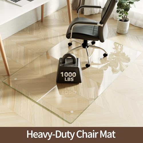 Koonmi Tempered Glass Chair Mat 32"x48" - Image 4
