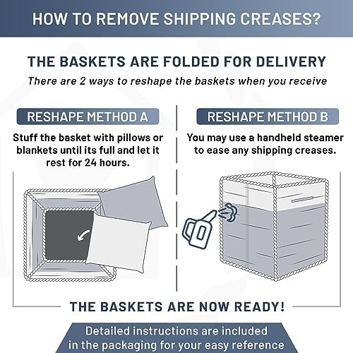 NaturalCozy Storage Cubes 11 Inch Cotton Rope Woven Baskets - Image 6