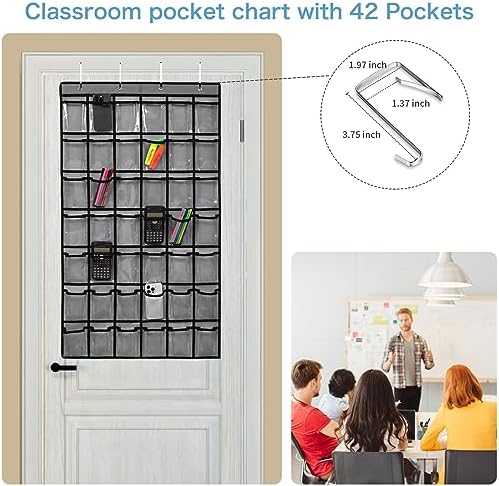 SAVERHO 42 Pocket Classroom Pocket Chart - Image 4