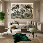 Genuine Real NZ Sheepskin Area Rug Fluffy Lambskin Fur Dark Green 2x 3.2ft - Image 5