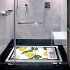 Shower Mat Non Slip 26.8 x 15.1 Inches, Lemons Flower Bathtub Mat Shower Stall - Image 6