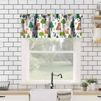 Jungle Animal Valance Curtains Woodland Animals Forest Print Window Treatment - Image 4