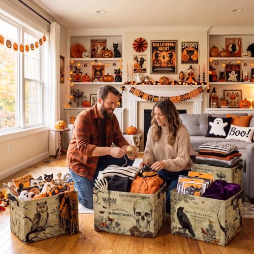 4 Pcs Vintage Halloween Storage Basket - Image 5