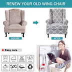 NILUOH Wingback Chair Covers 2-Piece, Armchair Slipcovers - Image 6