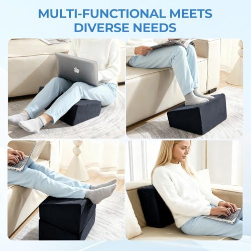 3-Level Adjustable Foot Rest for Under Desk at Work, 17x11.2x17 Inch - Image 4