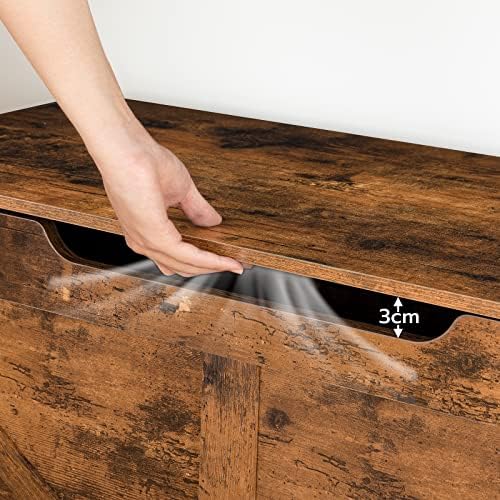 HOOBRO Storage Bench, 43.3” Retro Wooden Storage Chest - Image 7