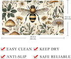 Shower Mat Non Slip, Bee Mushroom Floral Anti Slip Bath Mat - Image 4