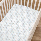 American Baby Company Printed 100% Cotton Jersey Knit Fitted Crib Sheet - Image 2