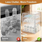 3-Tier Clear Baby Bottle Organizer Dustproof Nursery Feeding Storage Case - Image 6