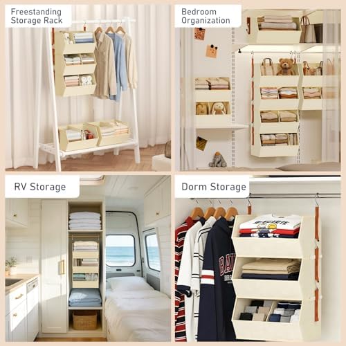 Hanging Closet Organizer Extra Large, Clothes Hanging Shelves - Image 7