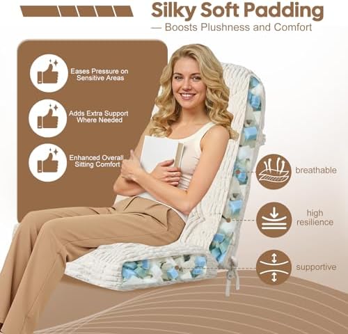 idee-home Rocking Chair Cushions Indoor, Thick Tufted Rocker Chair Cushions - Image 4