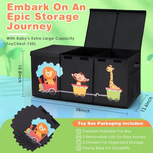 Kids Toy Box Chest with Lid - Image 3