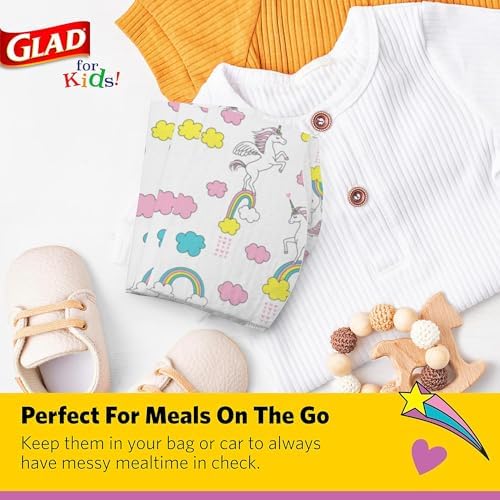 Glad for Kids Disposable Paper Bibs & Crumb Catcher, 30 Ct - Image 4