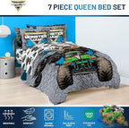 Monster Jam Queen Comforter Set 7 Piece Kids Bedding - Image 4