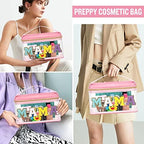 Chenille Letter Clear Makeup Bags Mama Pouch, Preppy Patch Makeup Bag Zipper - Image 5