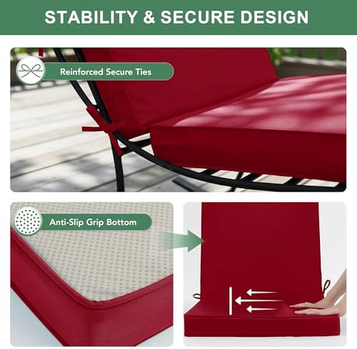 Summsun Patio Dining Seat Cushions, 20 x 20 Inch - Image 4