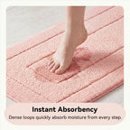 GRANNY SAYS Pink Bathroom Rug 20" x 32", Non-Slip Microfiber Bath Mat - Image 3