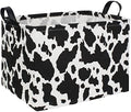 Rectangle Cow Basket Cow Print Storage Bins Cute Canvas Organizer Bin by DDBASKET