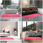 Yeaban Chenille Hot Pink Bathroom Runner Rug 24"x72" - Image 6
