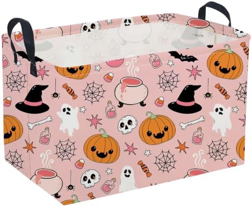 Sanjiaofeng Rectangular Pink Halloween Horror Ghost Storage Basket, Scary by Sanjiaofen