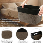 3 Pack Woven Baskets, Storage Baskets - Image 3
