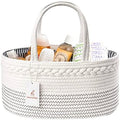 luxury little Diaper Caddy Organizer, Large Cotton Rope Nursery Baby Basket by LuxuryLittle