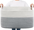 Goodpick Large Woven Rope Blanket Basket by Goodpick