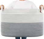 Goodpick Large Woven Rope Blanket Basket by Goodpick