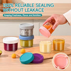 Dehov 6-Set 4&8 OZ Glass Baby Food Storage Containers, Baby Food Jars - Image 4