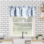 Blue Bow Valance for Girls Bedroom, Watercolor Ribbon Bow Princess Romantic - Image 4