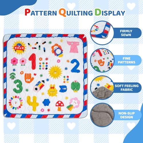 RONGFA Baby Play Mat for Floor, Playpen Mat for Toddlers Infant Kids, Machine - Image 4