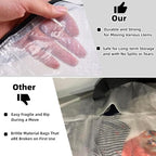 9 Pack Clear Storage Bags with Zipper and Handles, Blanket Bags - Image 5