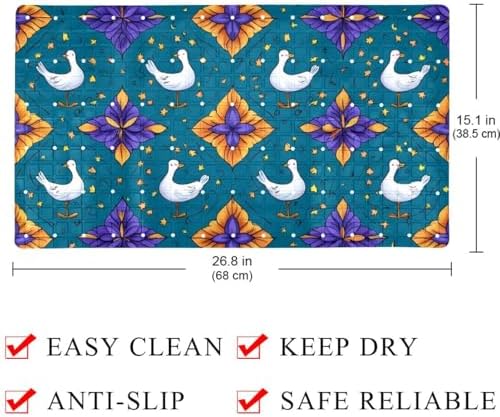 Non Slip Shower Mat Bathtub Mat 15.1x26.8 Inch, Quick Dry Bath Mat - Image 4
