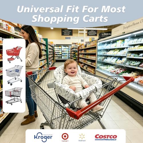 Shopping Cart Cover for Baby, Baby High Chair Cover, Grocery cart Cover - Image 2