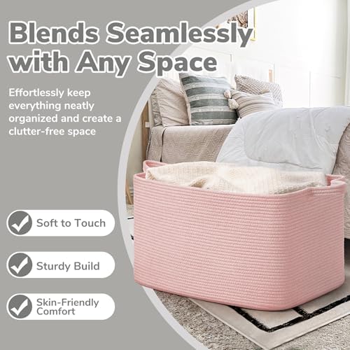 Goodpick Large Woven Rope Blanket Basket - Image 5