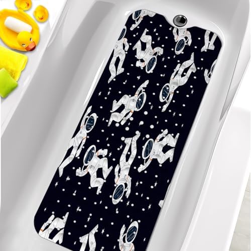 Bathtub Mats for Kids, 40 X 16 Inch Large Washable Bathtub Mat Non Slip for by KINUUIS